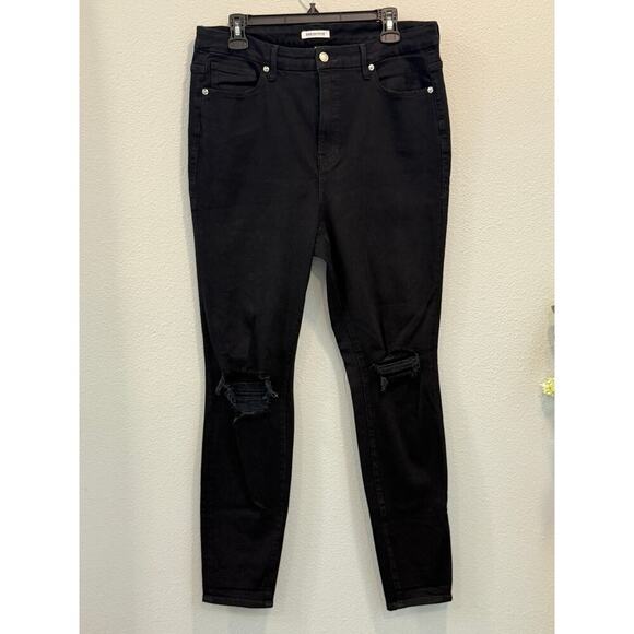 NWOT Good American Good Legs Black Jeans; Size 16 - Picture 3 of 6
